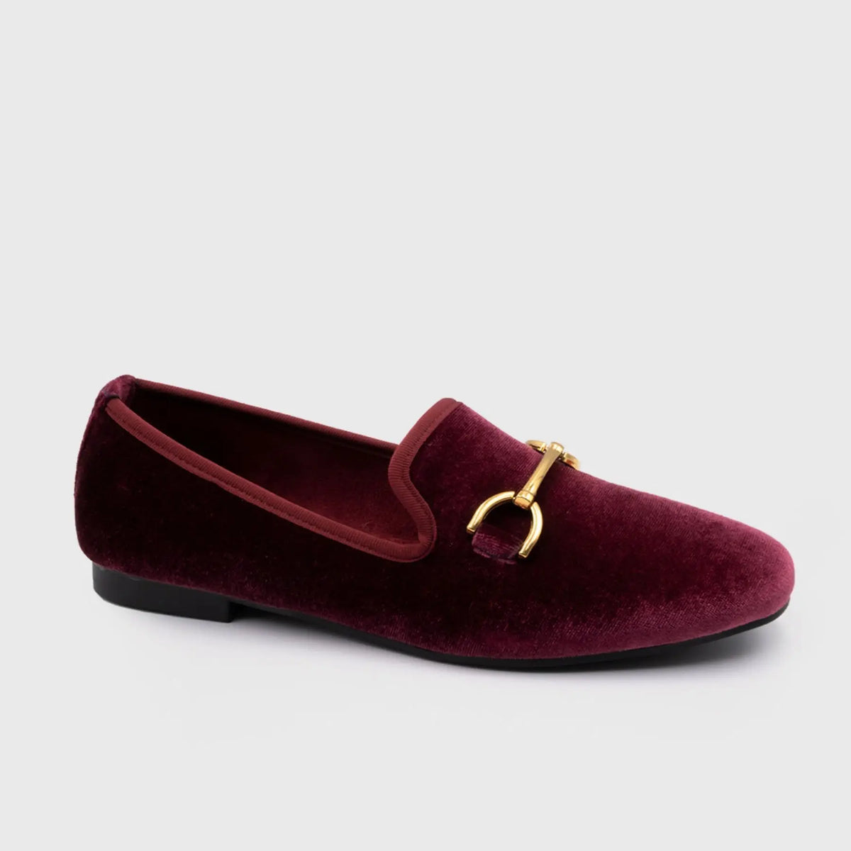 Mocasines de terciopelo burdeos AmeliaGlow
