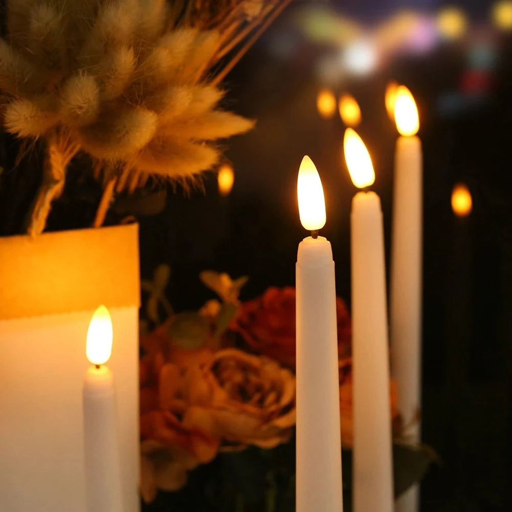Velas LED cónicas con mando