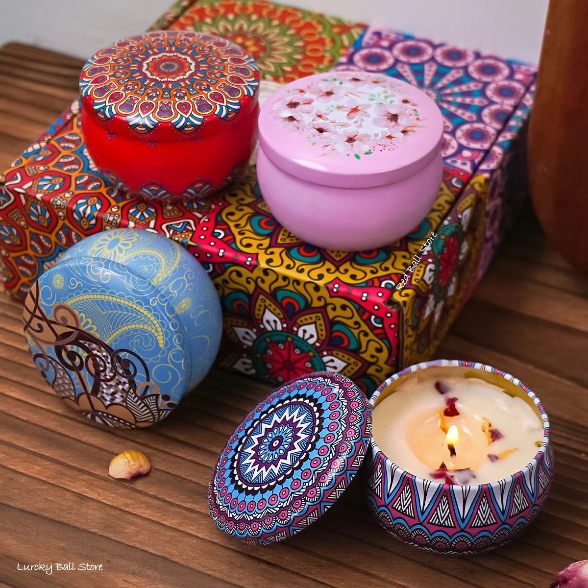 Set de 4 velas aromáticas de soja