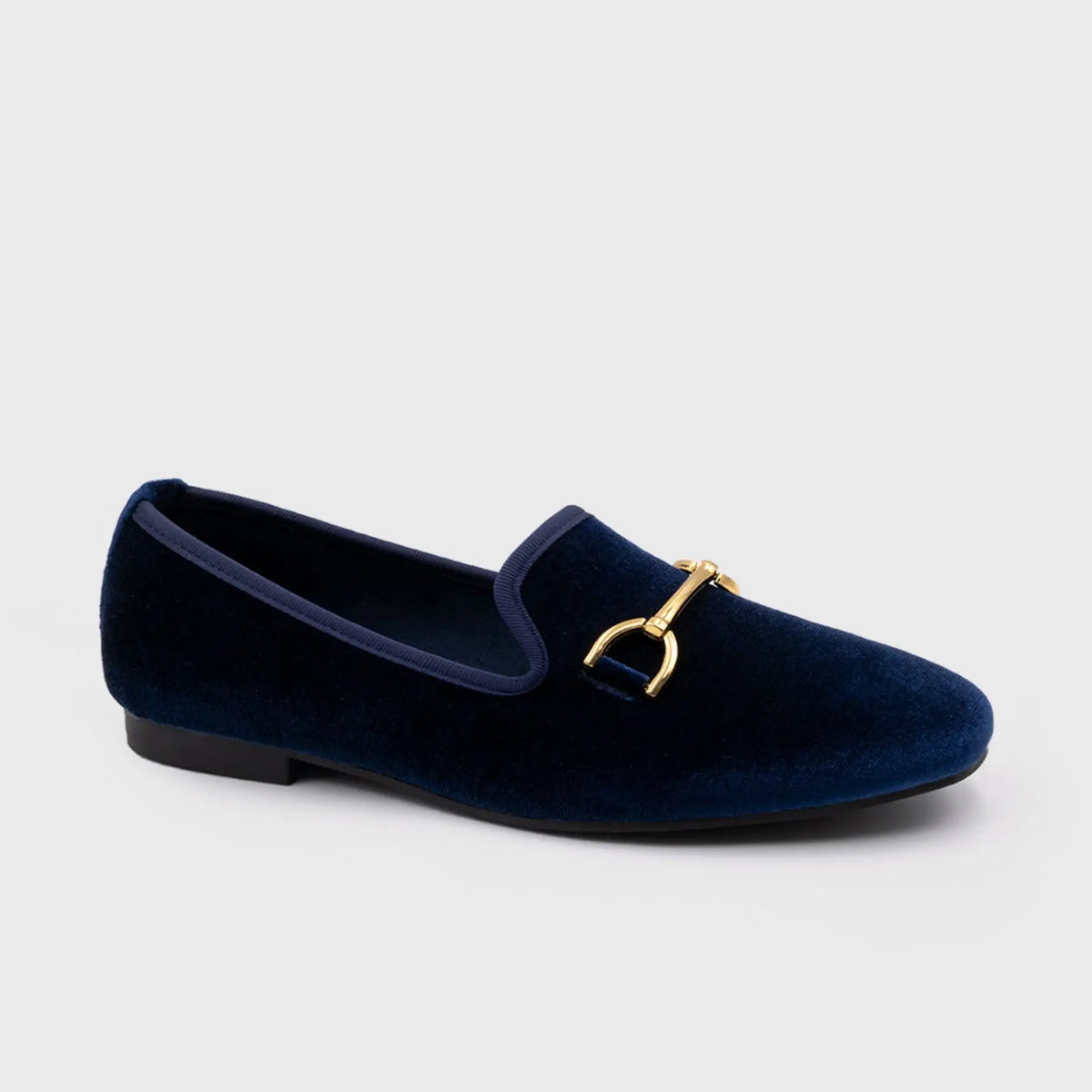 Mocasines de terciopelo azul marino AmeliaGlow
