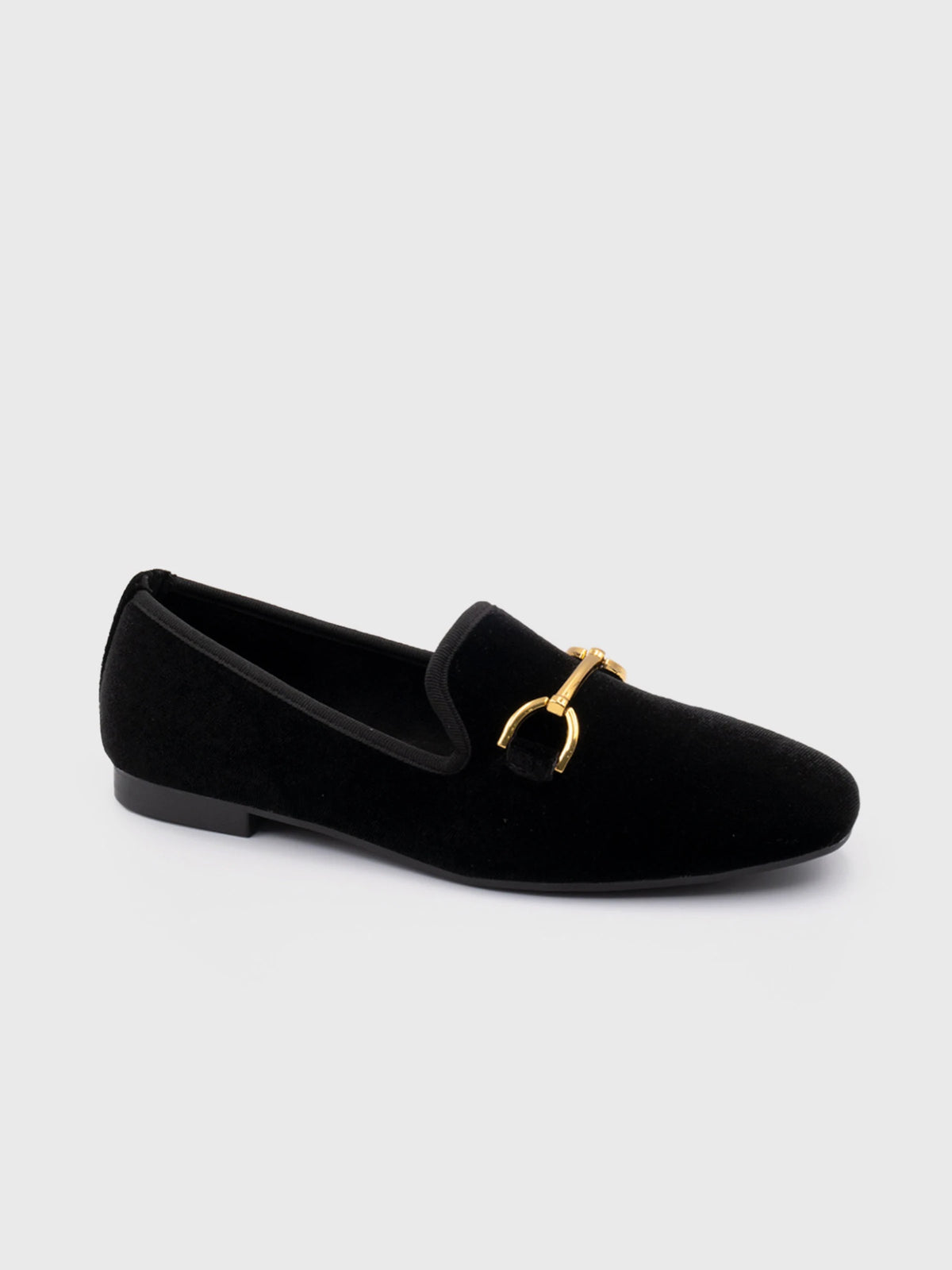 Mocasines de terciopelo negro AmeliaGlow