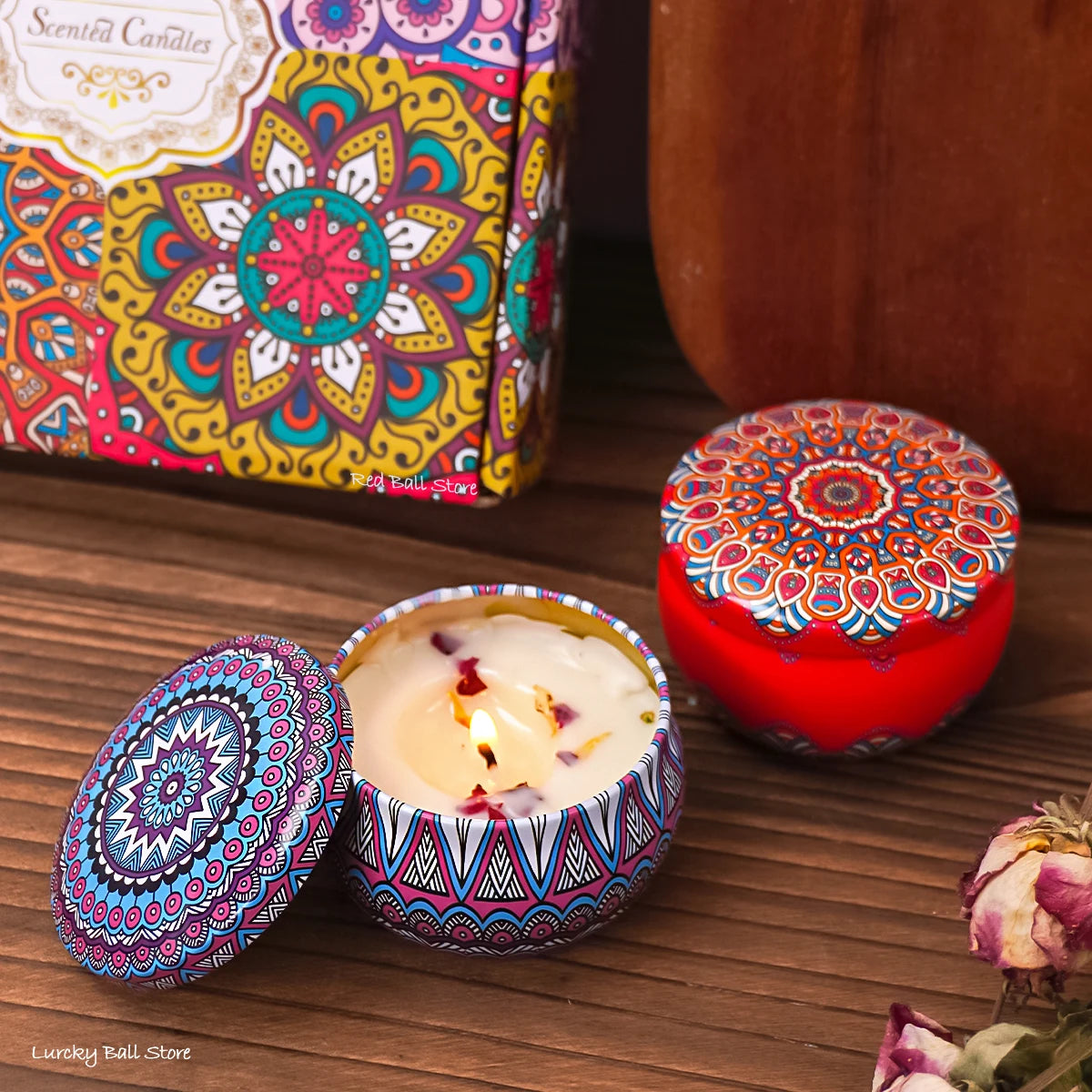 Set de 4 velas aromáticas de soja