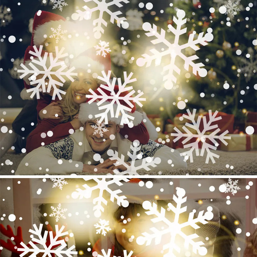 Proyector navideño de copos de nieve