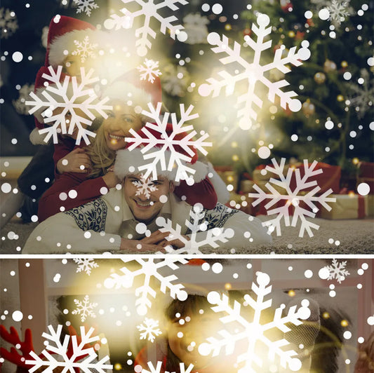 Proyector navideño de copos de nieve