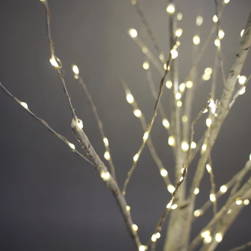 Árbol de abedul LED luz cálida