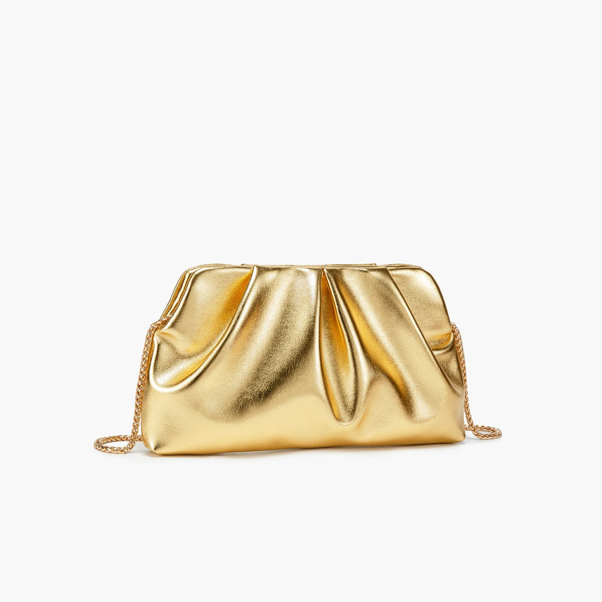 Bolso de noche plisado dorado