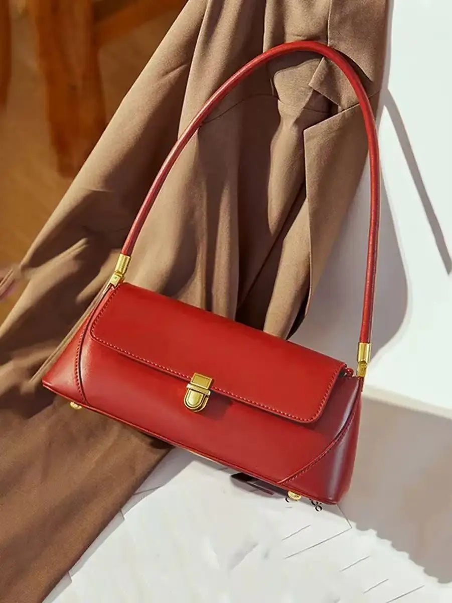 Bolso baguette burdeos