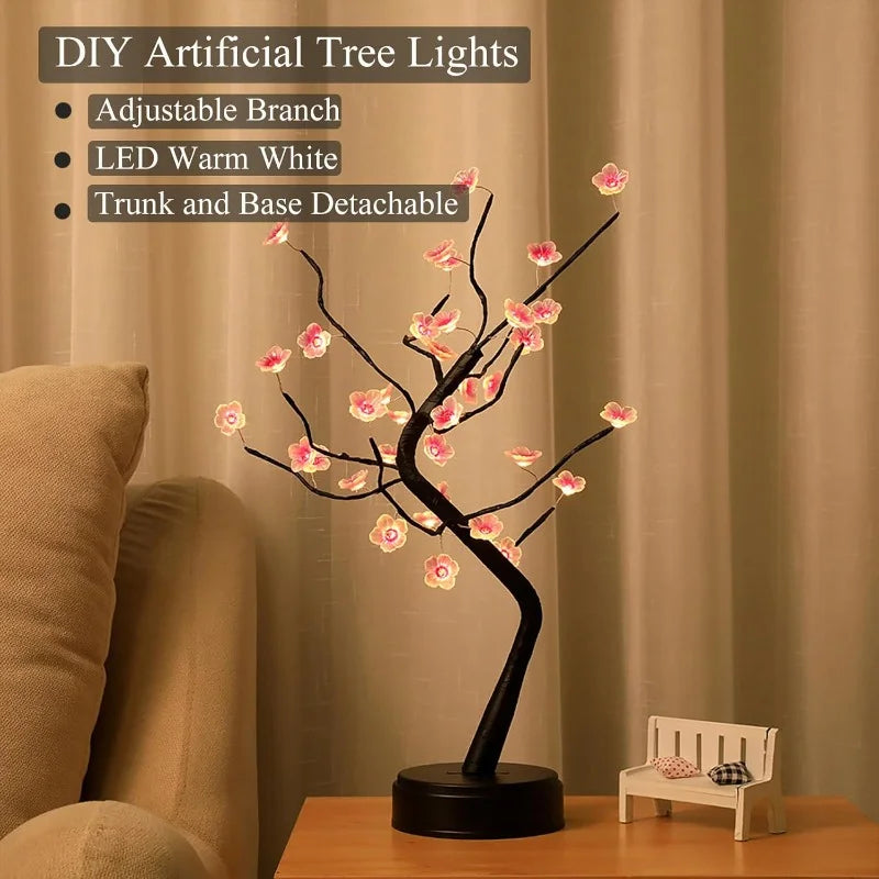 Árbol bonsái de luz LED