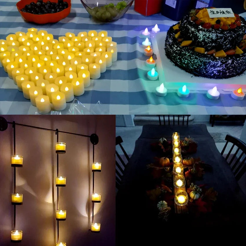 Velas LED recargables con temporizador