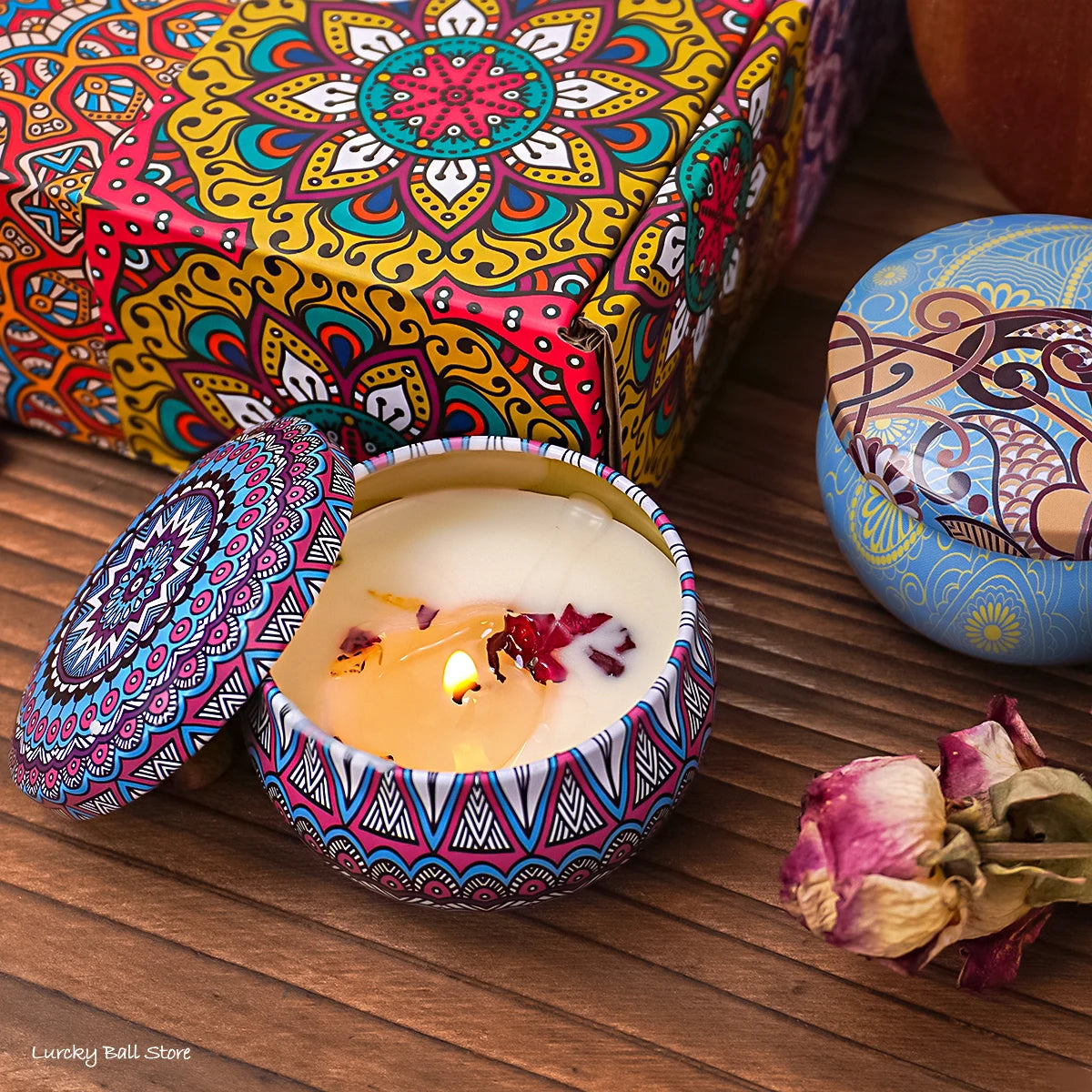 Set de 4 velas aromáticas de soja