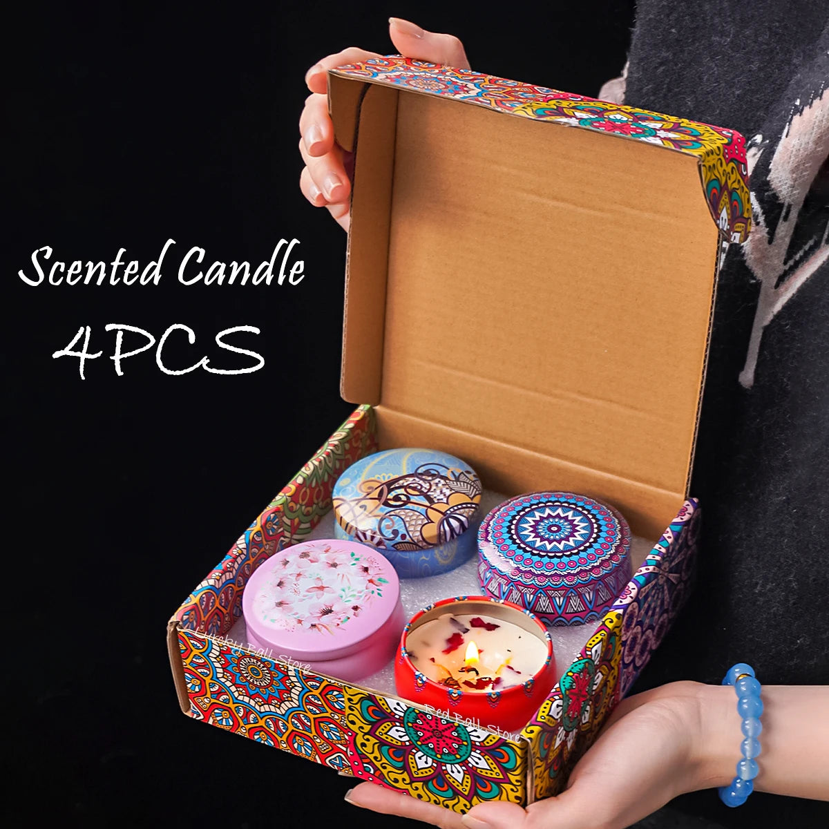 Set de 4 velas aromáticas de soja