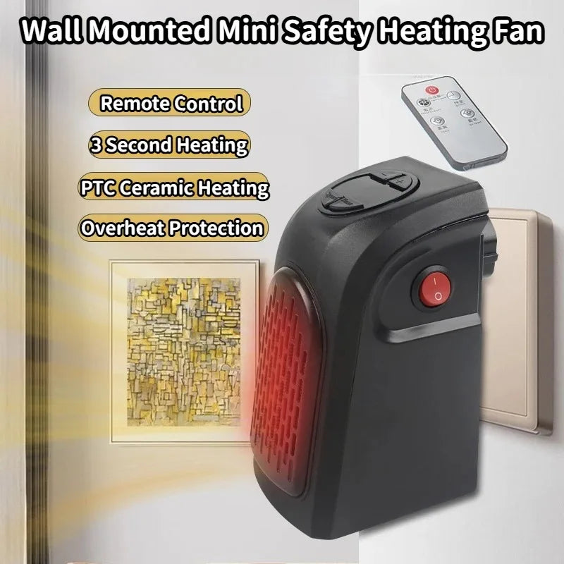 Mini calefactor de pared enchufable