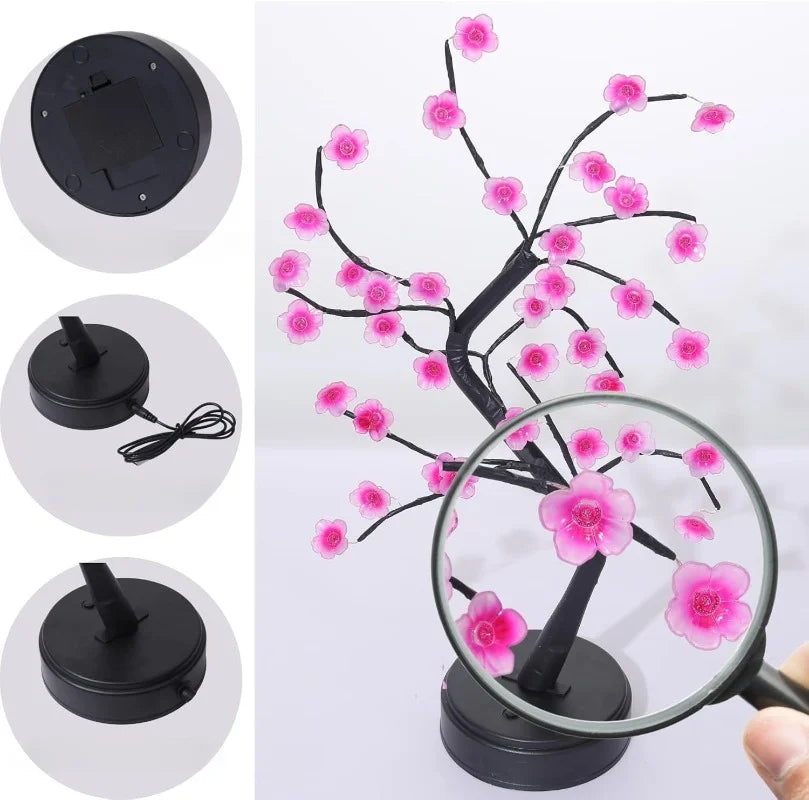 Árbol bonsái de luz LED