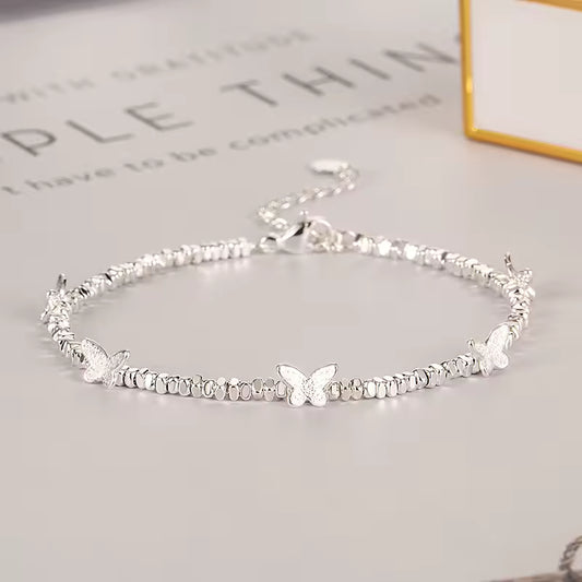 VENTFILLE-pulsera de mariposa de Plata de Ley 925
